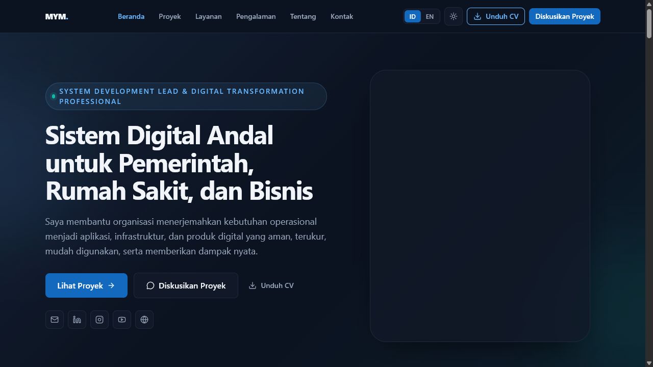 Preview Myusril Professional Portfolio
