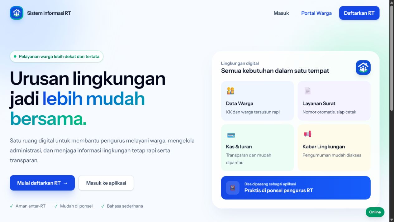 Preview Sistem Informasi RT